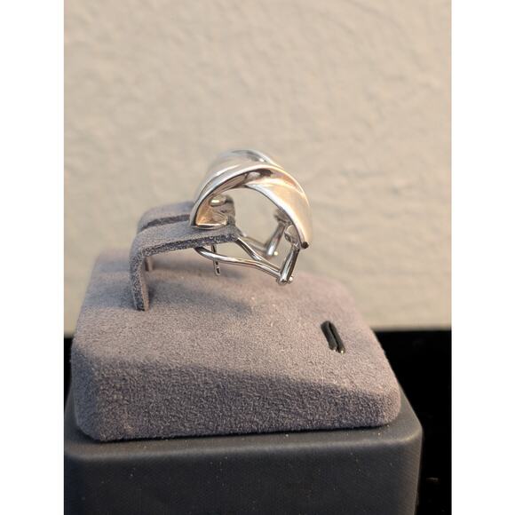 Retired James Avery French Twist Lever Back Earrings 925 Sterling Silver - Picture 2 of 6